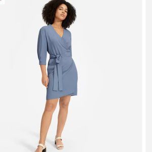Japanese GoWeave long sleeve mini wrap dress
